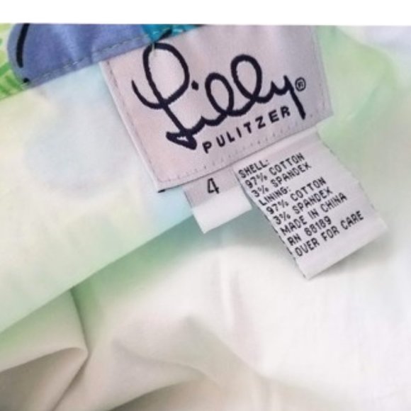 LILLY PULITZER Floral Ruffle Skirt w/Side Zipper - Women's Size 4 - Picture 4 of 4